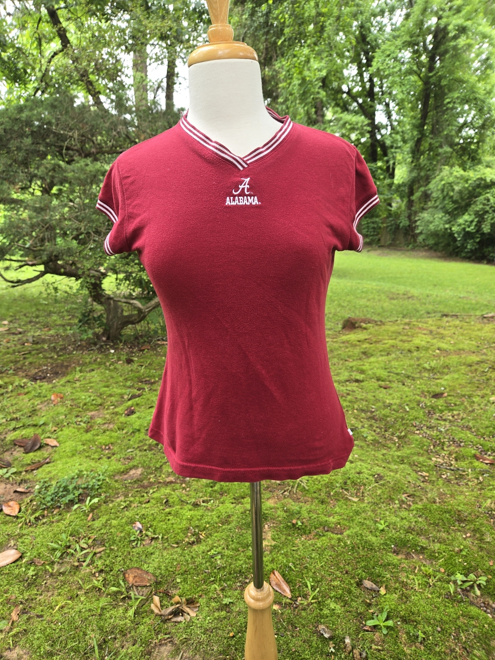 Antigua Alabama Crimson Tide Fitted Baby Tee Red Women’s Medium Y2K Game Day